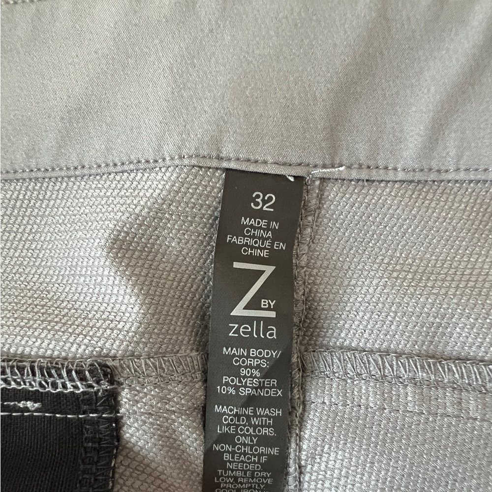 Z by Zella Men’s Stretch Pants Gray Size 32 Performance Golf Travel - Picture 2 of 4